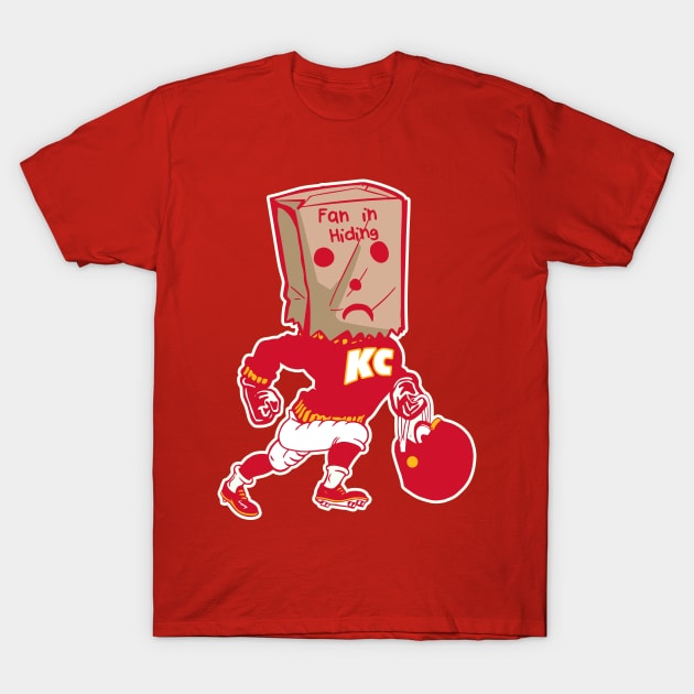 Kansas City Fan In Hiding T-Shirt by darklordpug